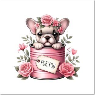 Valentine French Bulldog For You Posters and Art
